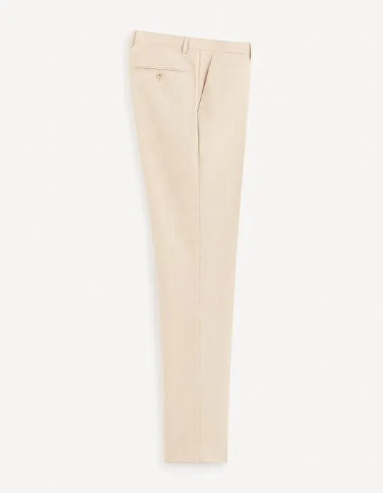 Pantalon de costume slim - beige