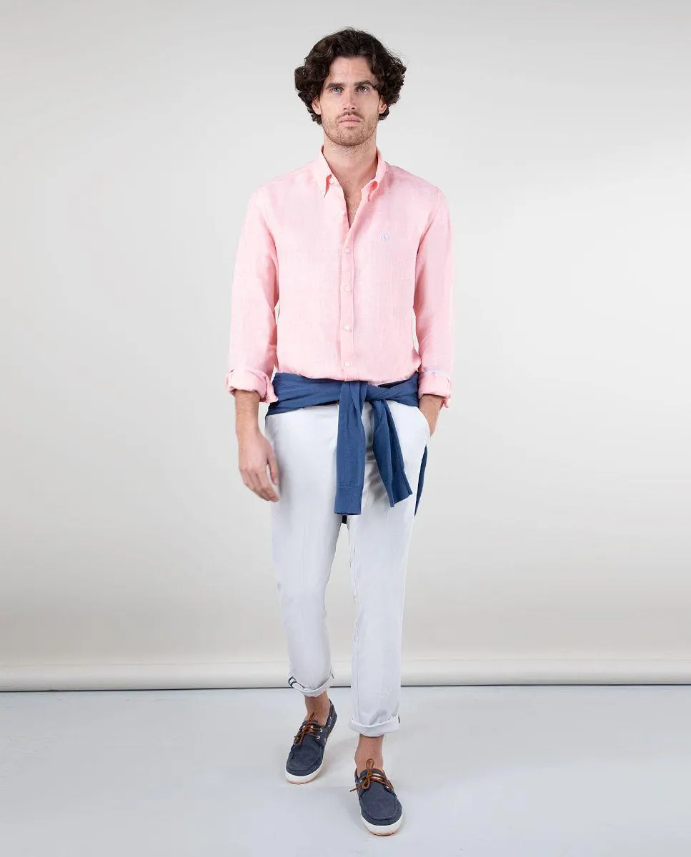 Camisa Lino Rosa