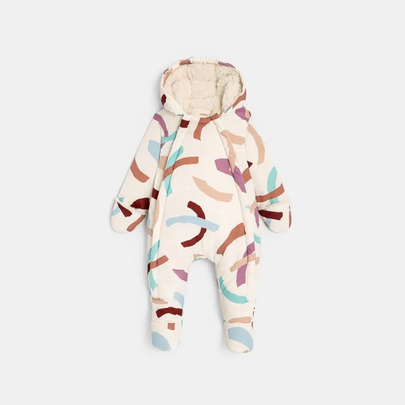 Combipilote bébé imprimé inspiration terrazo blanche Catimini