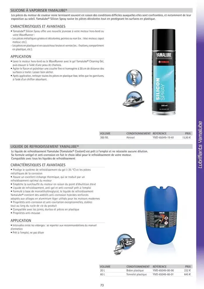 Catalogue Yamaha Marine - Accessoires Marine 2025 du 1 mars au 31 mars 2025 - Catalogue page 73