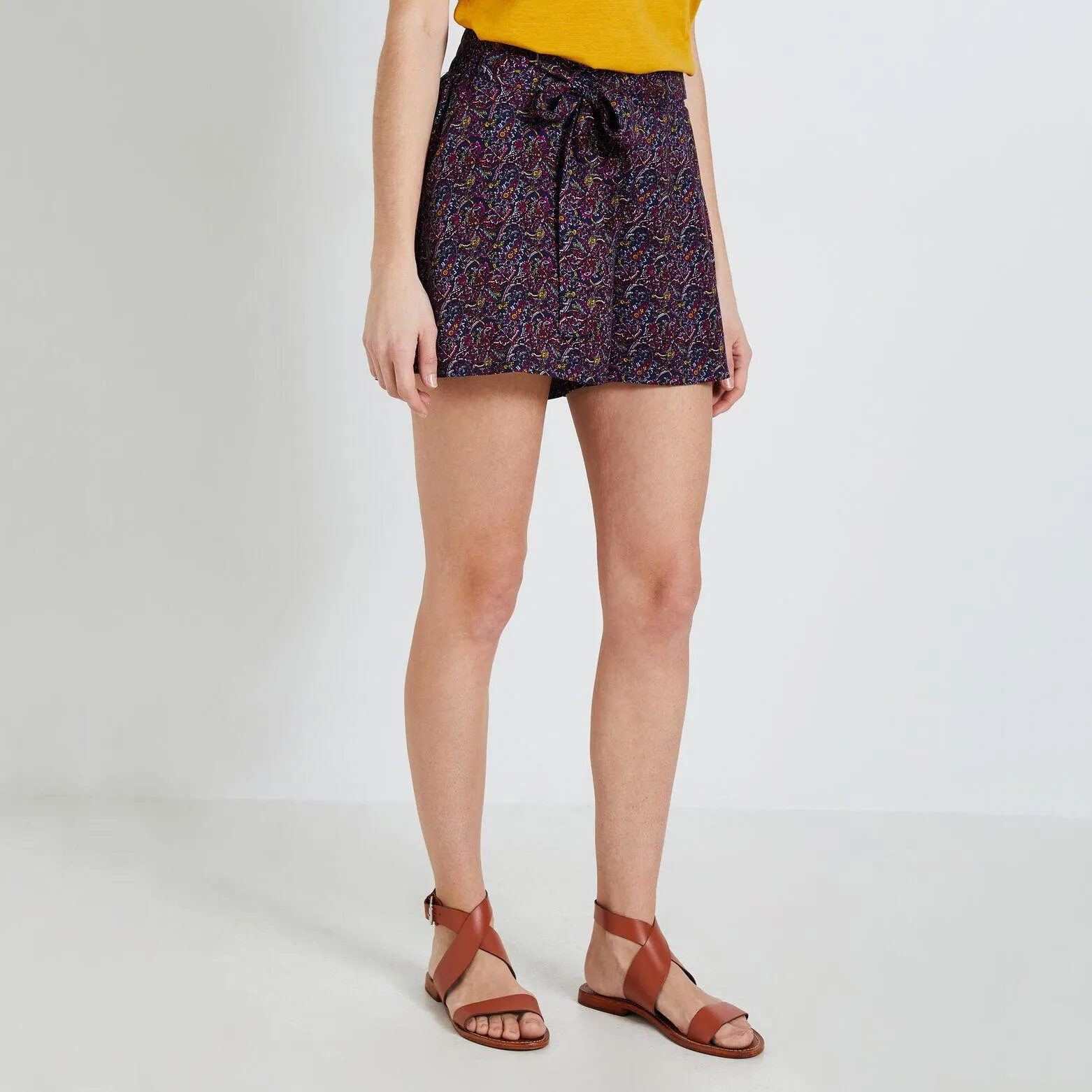 Short imprimé femme