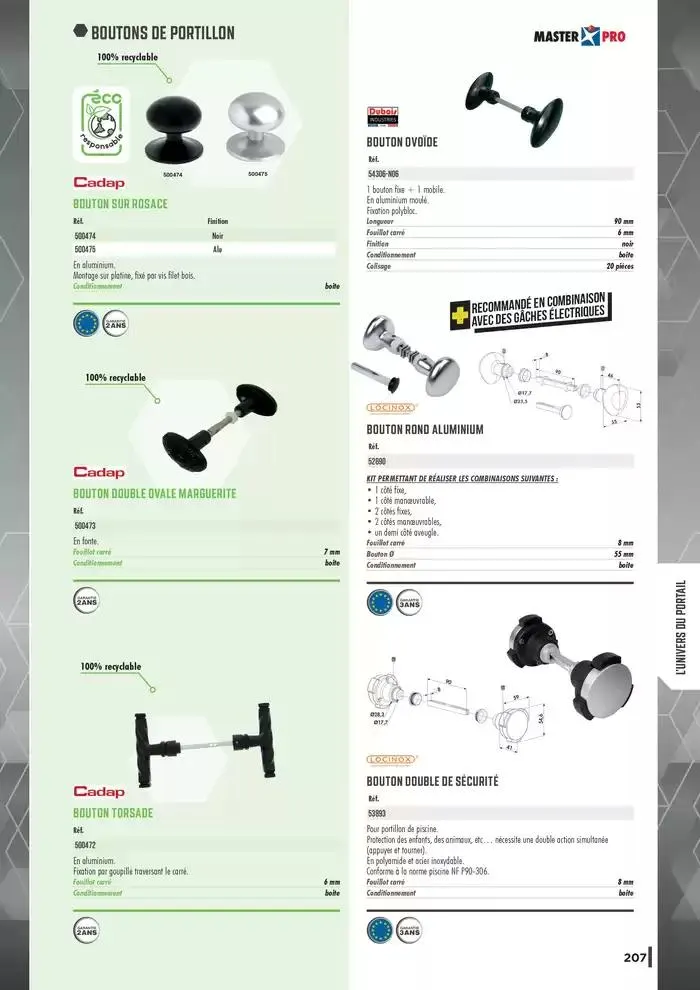 Guide Quincaillerie Serrurerie 2025 - 2026 du 1 avril au 1 avril 2026 - Catalogue page 209