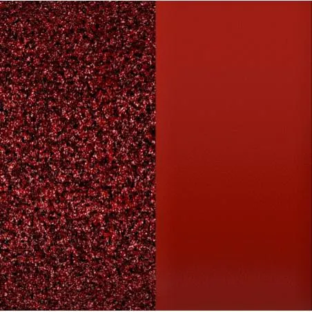 Cuir pour Bagues 12 mm Les Georgettes Rouge pailleté/Ecarlate