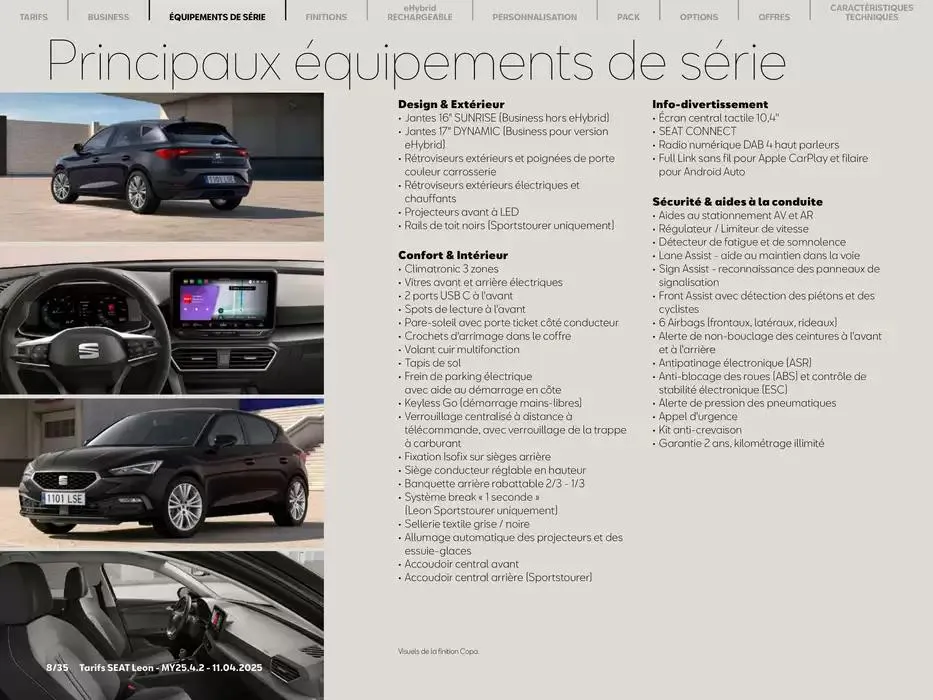 SEAT Leon 5 portes du 14 avril au 14 avril 2026 - Catalogue page 8