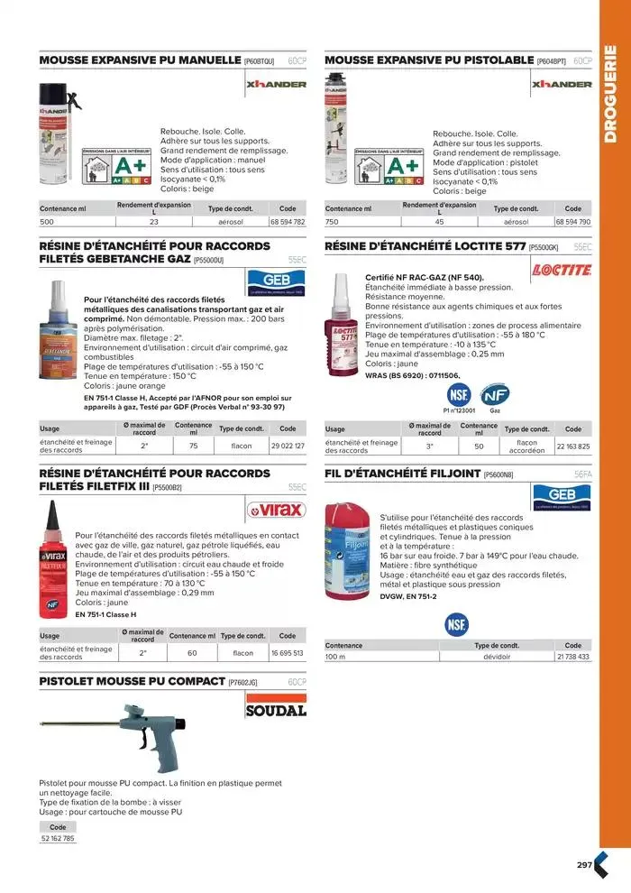 Catalogue génie climatique & sanitaire | Édition 2024-2025 du 2 octobre au 31 décembre 2025 - Catalogue page 297
