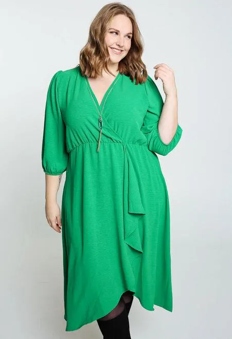 Robe portefeuille avec collier