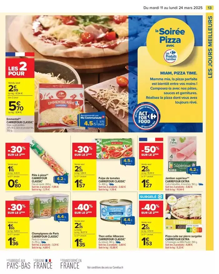 LES JOURS MEILLEURS AVEC LES PRODUITS CARREFOUR du 11 mars au 24 mars 2025 - Catalogue page 15