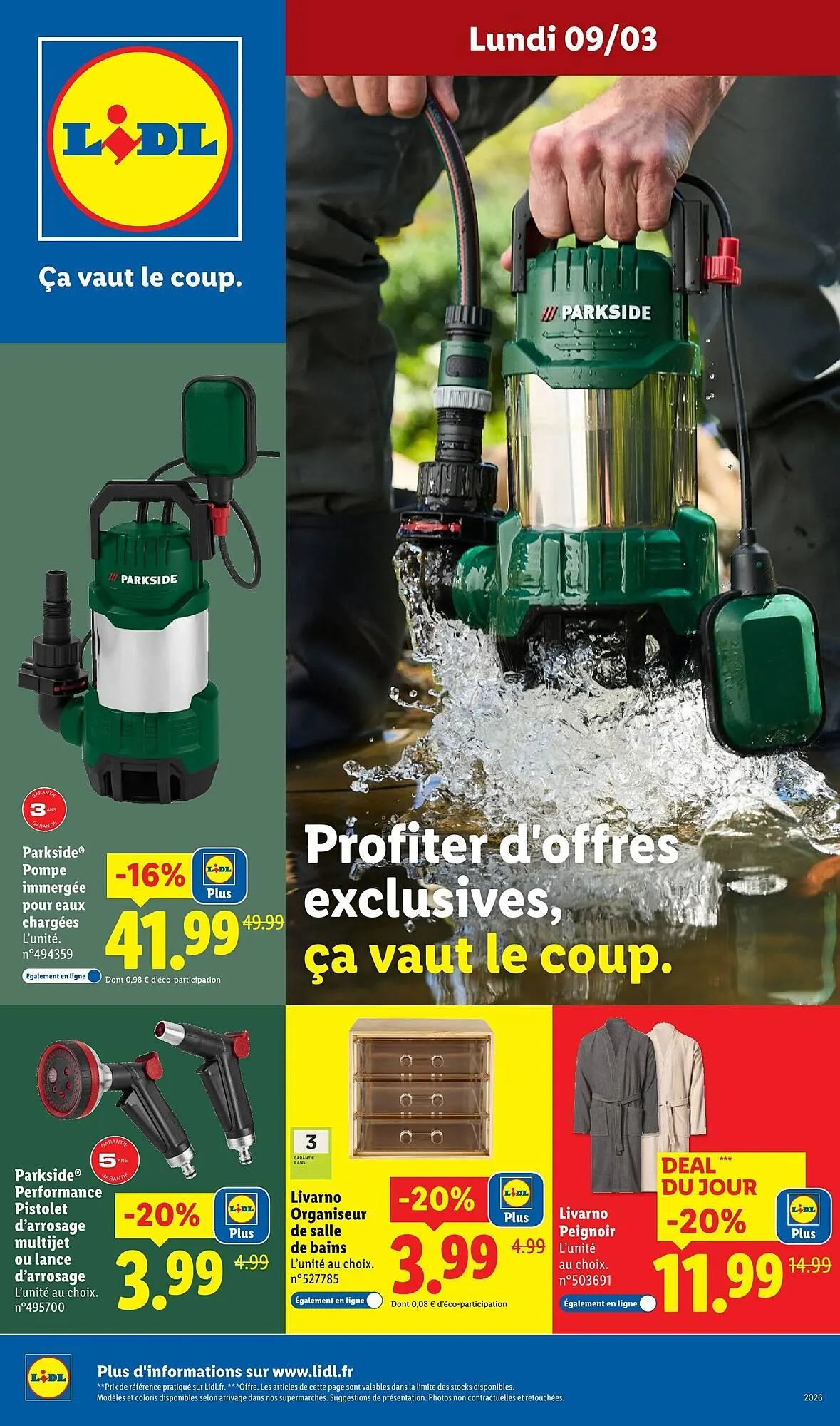 Catalogue Lidl du 9 mars au 11 mars 2026 - Catalogue page 1