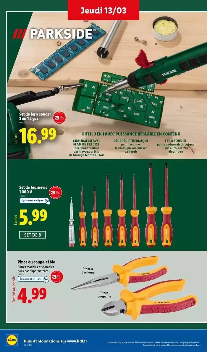 Chez Lidl, découvrez une sélection d'outils Parkside et de vêtements tendances ! du 13 mars au 17 mars 2025 - Catalogue page 2
