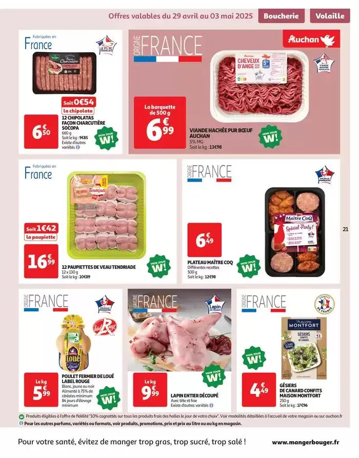 Des prix aussi bas, c'est le top du 29 avril au 11 mai 2025 - Catalogue page 21
