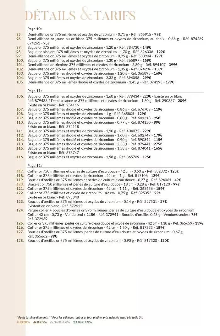 La Vie en Or : Mariage - Fiançailles du 13 mars au 31 décembre 2025 - Catalogue page 15