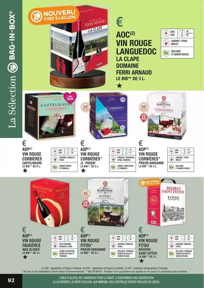 GUIDE DES VINS 2025 2026 du 27 février au 31 janvier 2027 - Catalogue page 92