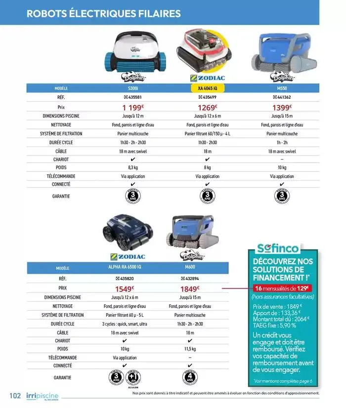 Les plaisir de l'eau Piscine,Spa,Arrosage du 10 mars au 31 décembre 2025 - Catalogue page 102
