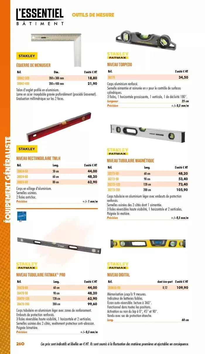 Essentiel Batiment 2025 du 3 janvier au 31 décembre 2025 - Catalogue page 262