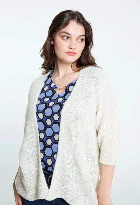 Cardigan uni avec lurex