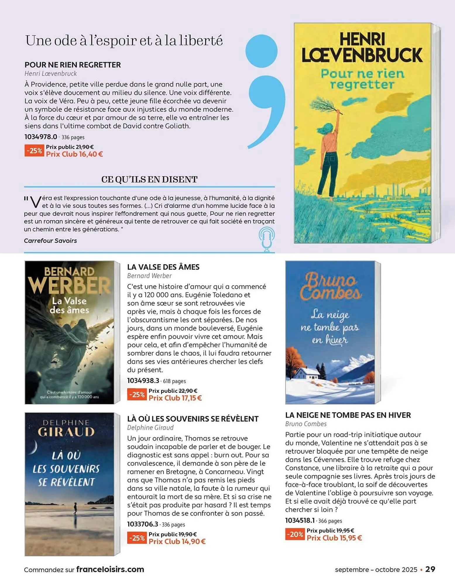 Catalogue France Loisirs du 1 septembre au 31 octobre 2025 - Catalogue page 29