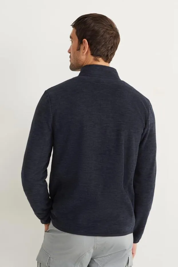 Fleece zip-through sweatshirt