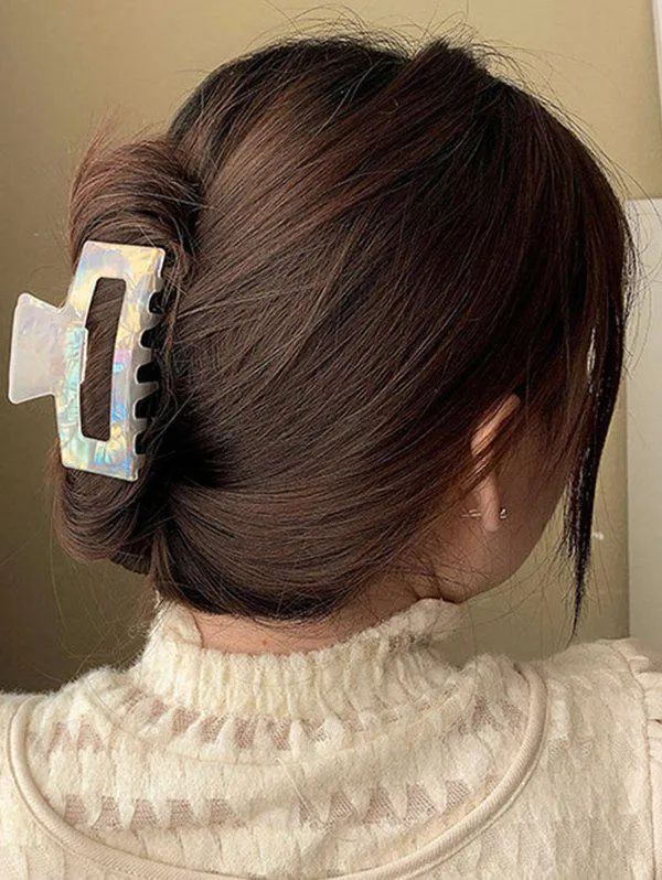 Pince de Cheveux Carré en Acrylique en Forme de Griffe pour Extérieur