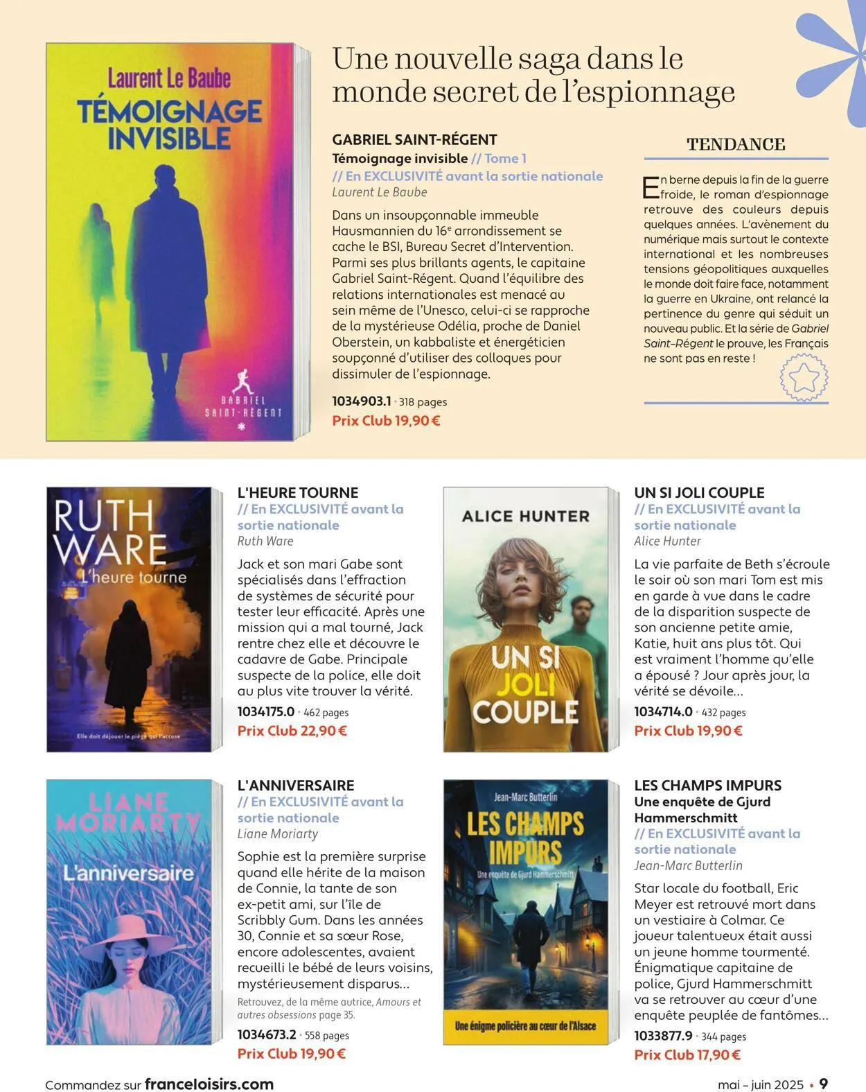 France Loisirs du 1 mai au 30 juin 2025 - Catalogue page 9