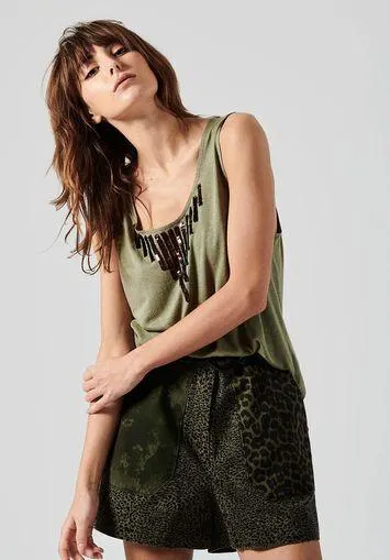 Débardeur kaki Femme