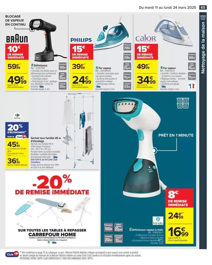 LES JOURS MEILLEURS AVEC LES PRODUITS CARREFOUR du 11 mars au 24 mars 2025 - Catalogue page 67