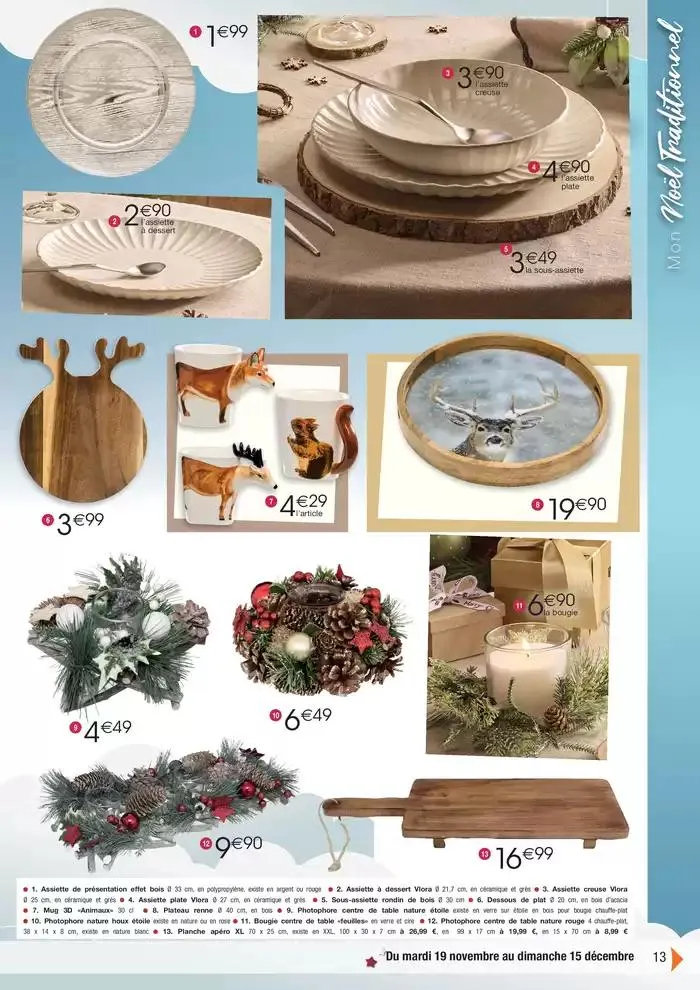 Déco (18j) Kdo Mode festif du 19 novembre au 15 décembre 2024 - Catalogue page 13