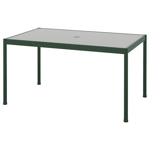 Table, extérieur, vert foncé/gris clair,