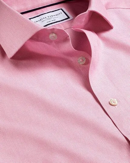 Cutaway Collar Non-Iron Clifton Weave Shirt - Pink
