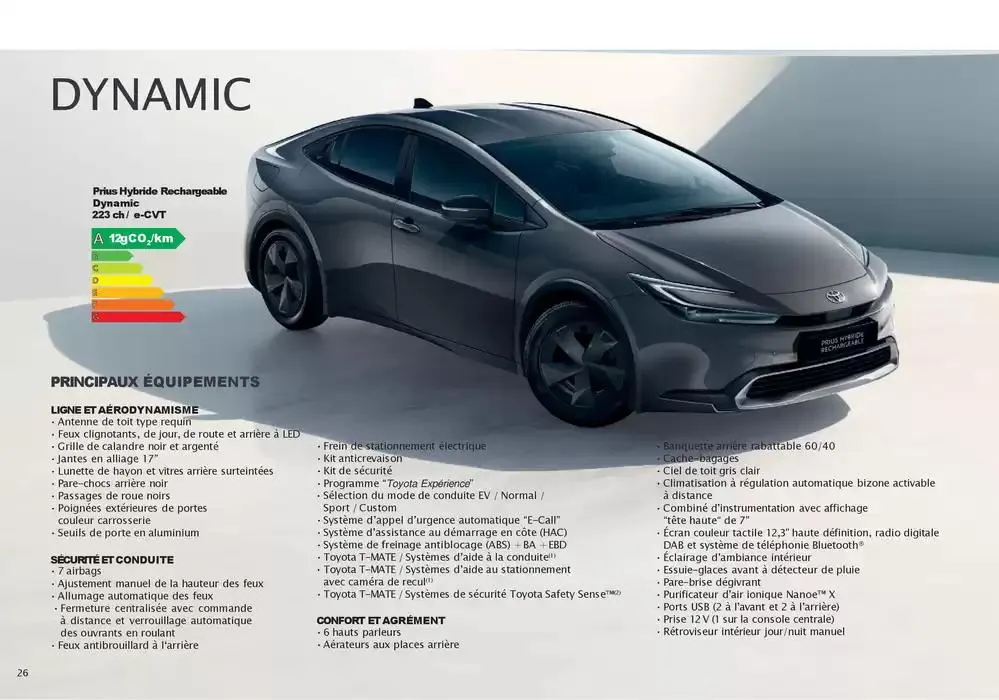 Toyota Prius Hybride Rechargeable du 16 décembre au 14 décembre 2025 - Catalogue page 26
