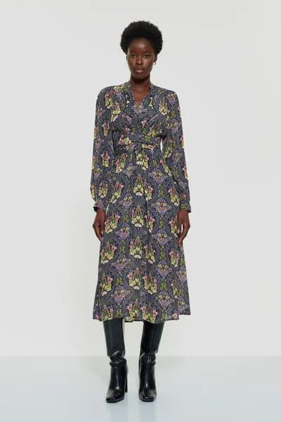 Eros print maxi dress