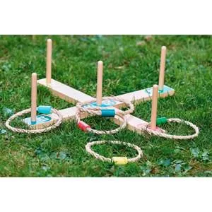 Jeu de lancer d’anneaux en bois