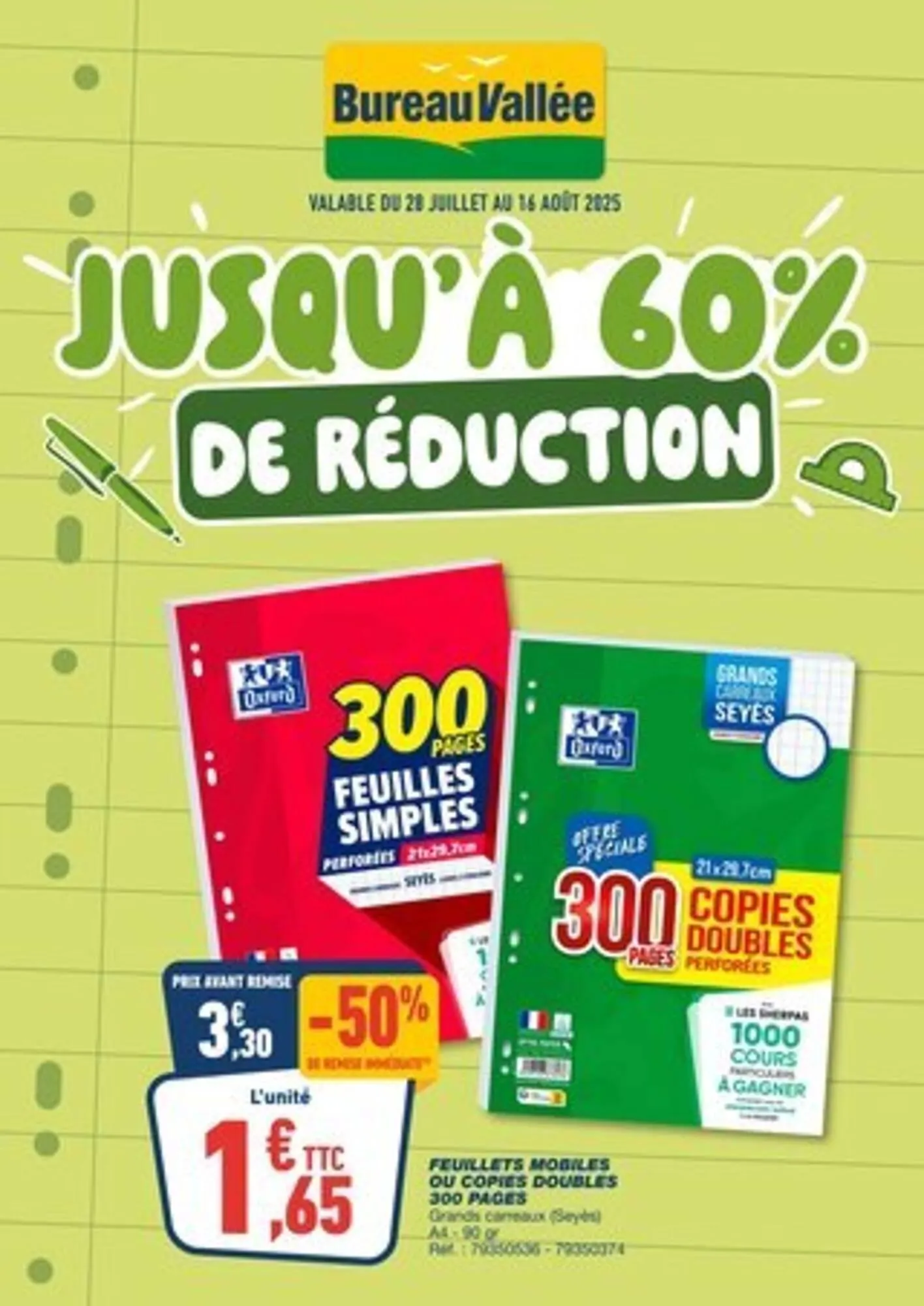 Catalogue Bureau Vallée du 28 juillet au 16 août 2025 - Catalogue page 1