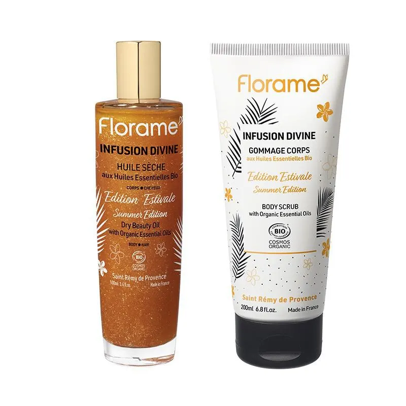 Duo Estival - Infusion Divine Pailletée et Gommage Corps