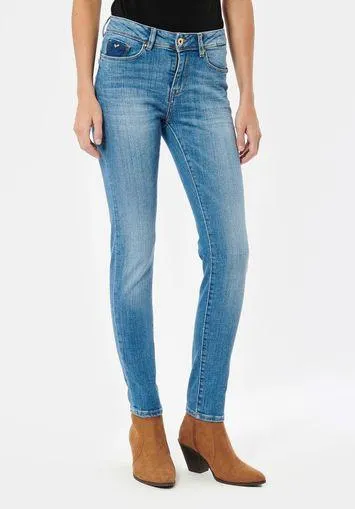 Jean slim bleu Femme