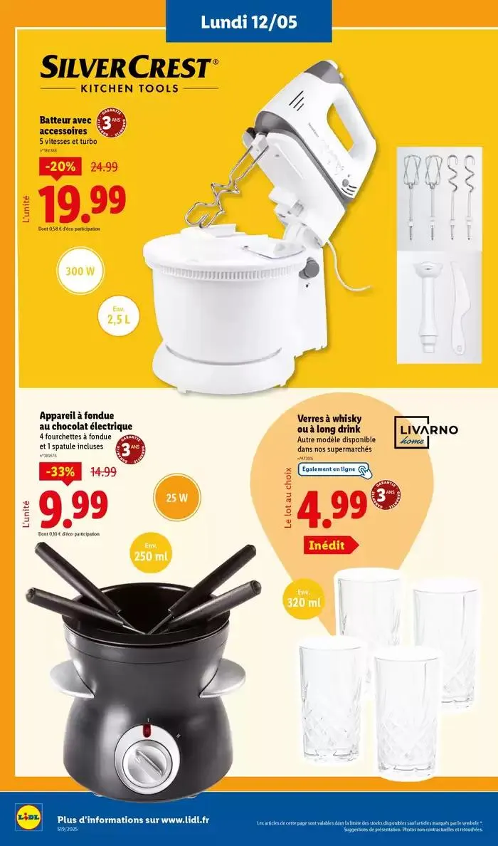 Chez Lidl, retrouvez des accessoires pour la cuisine, le bureau et bien plus encore ! du 8 mai au 12 mai 2025 - Catalogue page 26