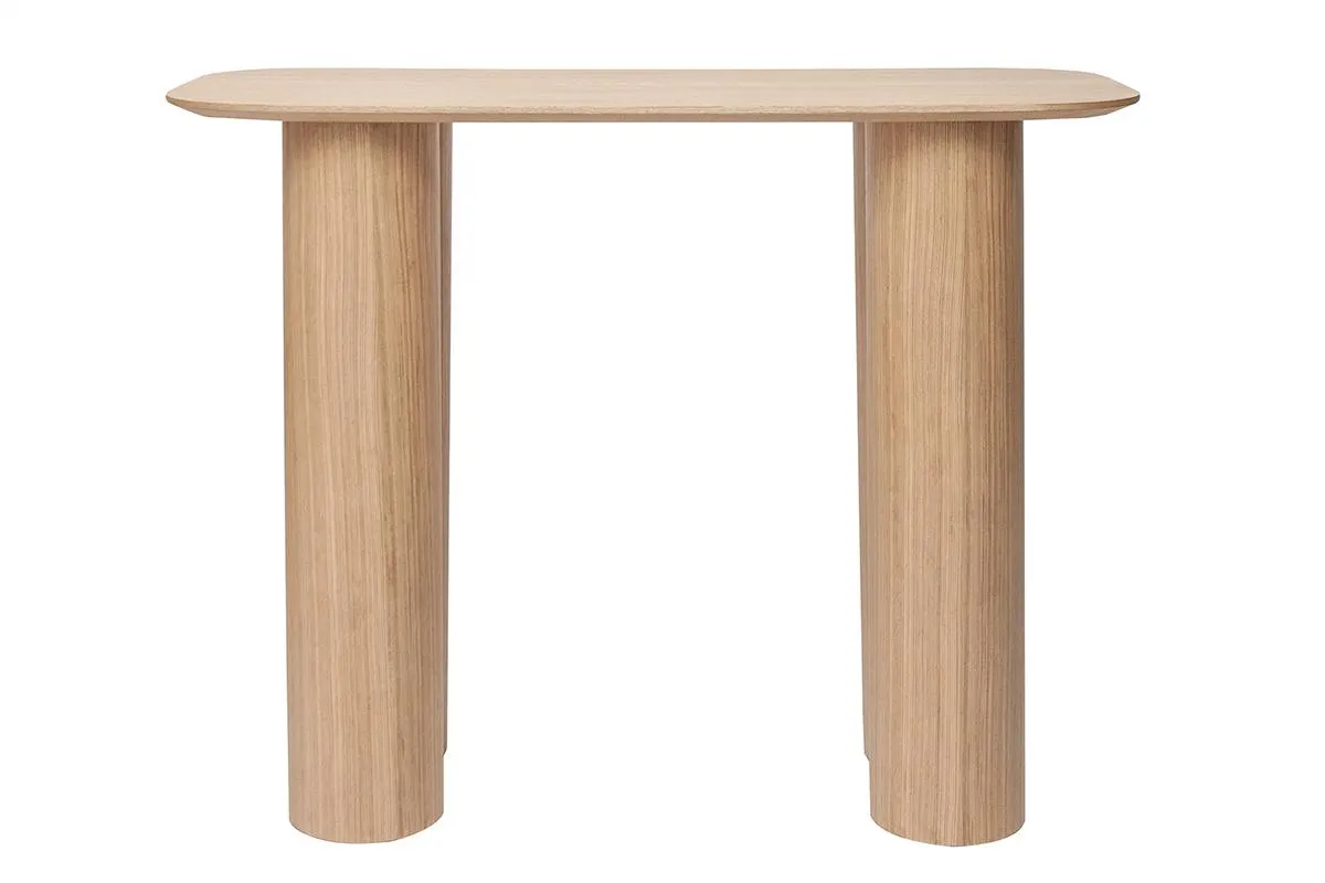 Console design en bois clair L100 cm FOLEEN