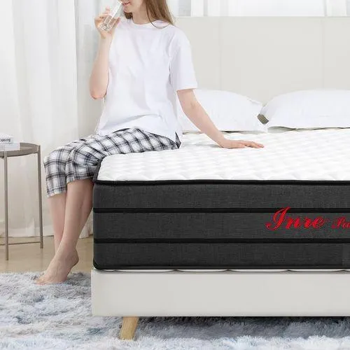 INRE Matelas Mousse 140x190 cm INRE Epaisseur 25 cm Réversible Soutien Parfait