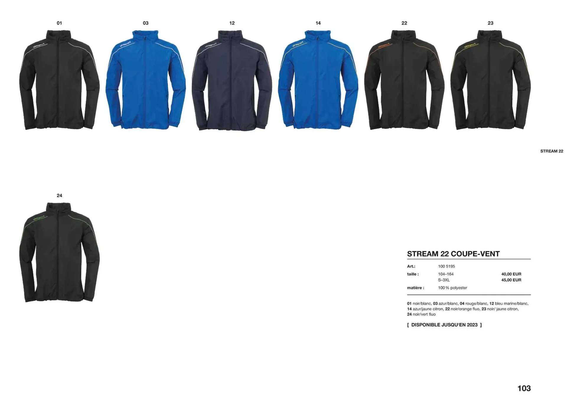 Catalogue Uhlsport du 1 mars au 31 décembre 2023 - Catalogue page 103