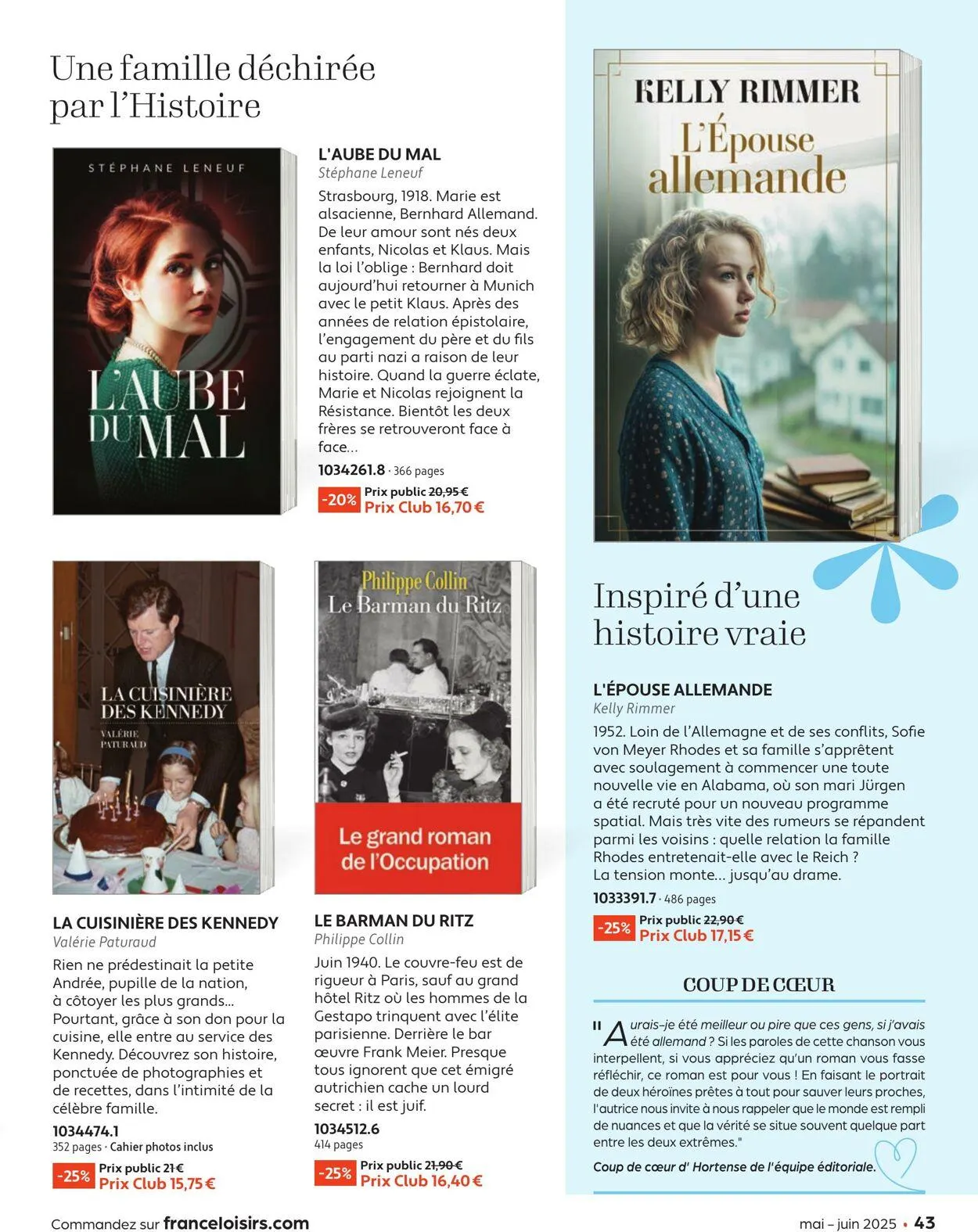 France Loisirs du 1 mai au 30 juin 2025 - Catalogue page 43