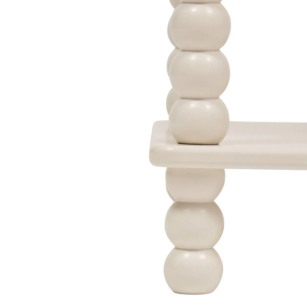 Table d'appoint "Chamlo" Ivoire, 40x40 cm