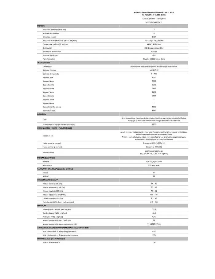 Opel Movano du 4 avril au 4 avril 2026 - Catalogue page 139