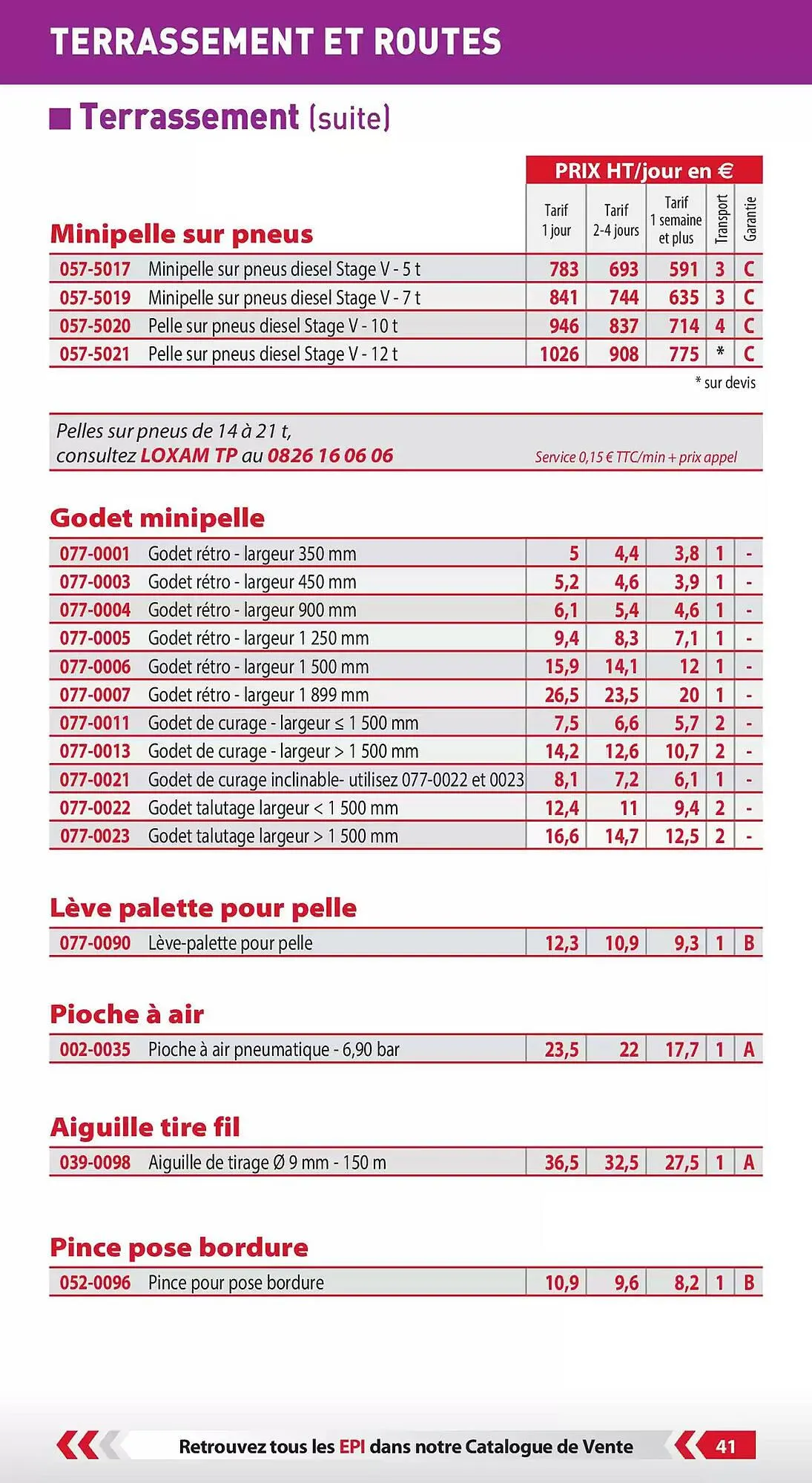 Catalogue Loxam du 3 janvier au 31 décembre 2025 - Catalogue page 43