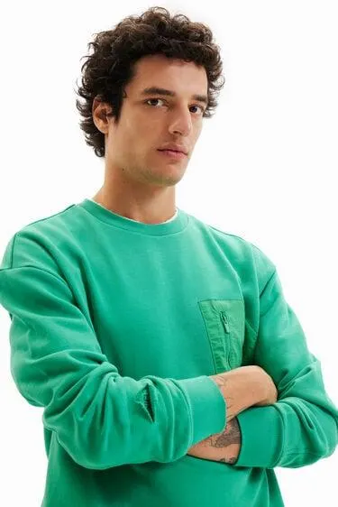 Sweat-shirt poche fermeture Éclair