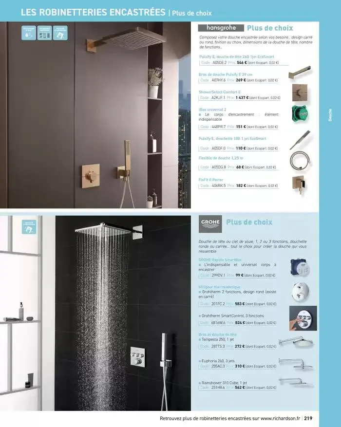 SALLE DE DE BAINS ET CARRELAGE 2025 du 11 avril au 31 décembre 2025 - Catalogue page 221