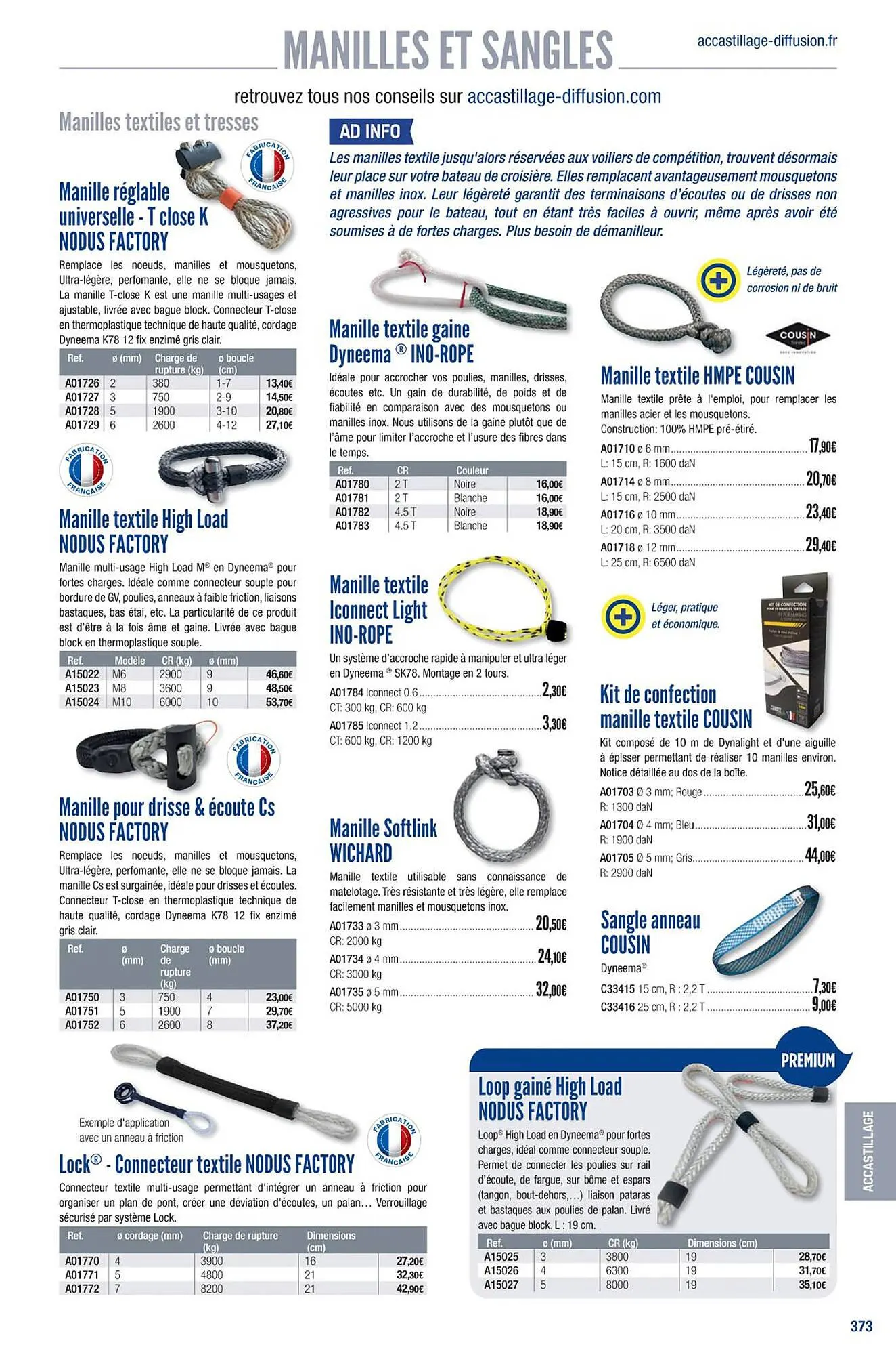 Catalogue Accastillage Diffusion du 1 mars au 31 décembre 2023 - Catalogue page 375