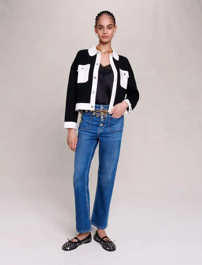 Jean denim à poches