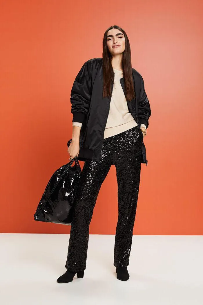 Pull scintillant à manches chauve-souris, LENZING™ ECOVERO™