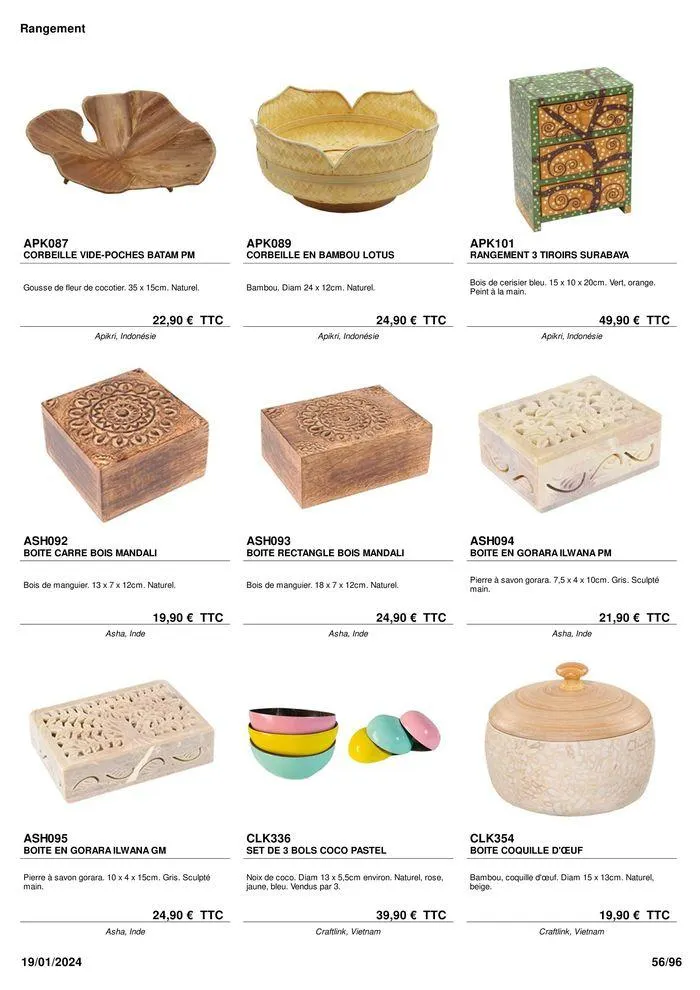 ARTISANAT . DéCORATION . MODE . JOUETS du 9 février au 31 août 2024 - Catalogue page 58