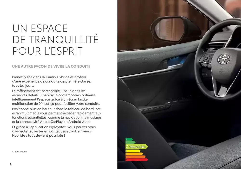 Toyota Camry  du 22 janvier au 22 janvier 2026 - Catalogue page 8