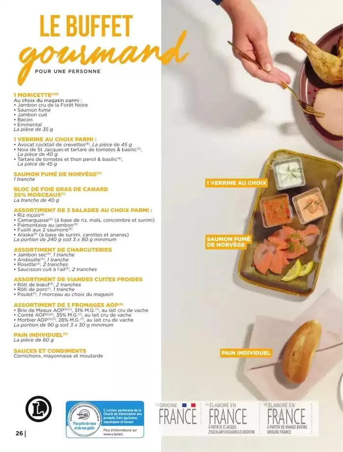 CARTE TRAITEUR PERMANENTE - MIXTE du 9 mai au 31 décembre 2025 - Catalogue page 26